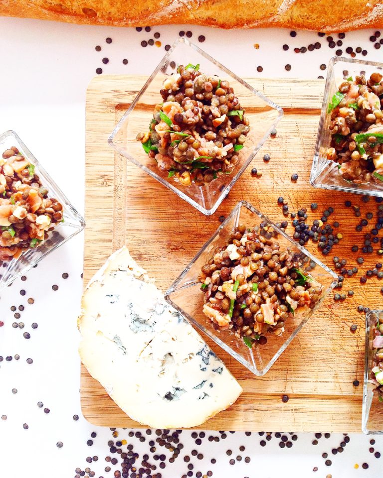 Verrines Protéinées Lentilles Saumon Fourme d’Amber